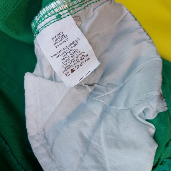 LV JEANS USA Woman Green 💚 Color Size 9/10 Cotton - Picture 9 of 9